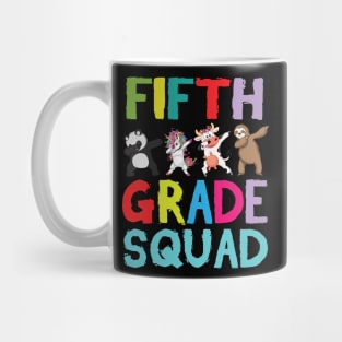 Animals Students Dabbing Back To School Fifth Grade Squad Mug